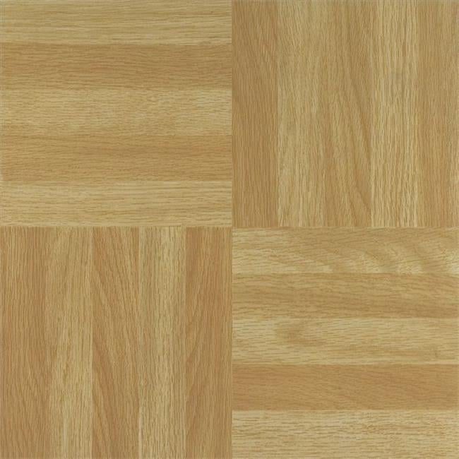 12 x 12 in. Tivoli Four Self Adhesive Vinyl Floor 45 Tile, Finger Square Parquet - 45 sq. ft.