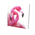 thumbnail image 1 of 12 x 12 in. Watercolor Flamingo Love-Print on Canvas, 1 of 1
