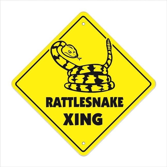 12 x 12 in. Zone Xing Crossing Sign - Rattlesnake