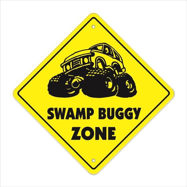 Beggy Sign 12 x 12 in. Zone Xing Crossing Sign - Swamp Buggy - Walmart.com