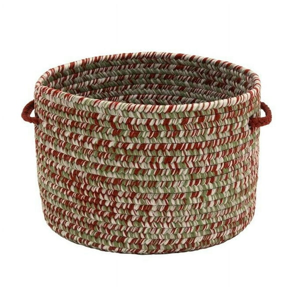 12 x 12 x 8 in. Holiday Tweed Braided Basket - Holiday Blend
