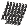 thumbnail image 1 of 12 x 12mm Angle Bracket Metal Black L Shaped Angle Brackets Corner Braces Support with Screws, 40pcs, 1 of 4
