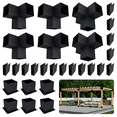 thumbnail image 1 of Up to 12 x 14 Pergola in Yard with Roof DIY Pergola Hardware Kit - Black Steel 6x6 Brackets for Grill Pergola / Barbecue Pergola (Lumber Not Included), 1 of 5