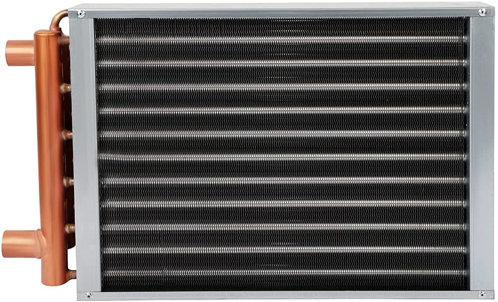 20x20 Water-to-Air Heat Exchanger - Copper Tube Coil For Outdoor Wood Furnace, Forced Air Heating
