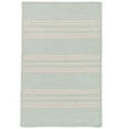 thumbnail image 1 of 12' x 15' Sea Green Striped Handmade Braided Rectangular Area Throw Rug, 1 of 2