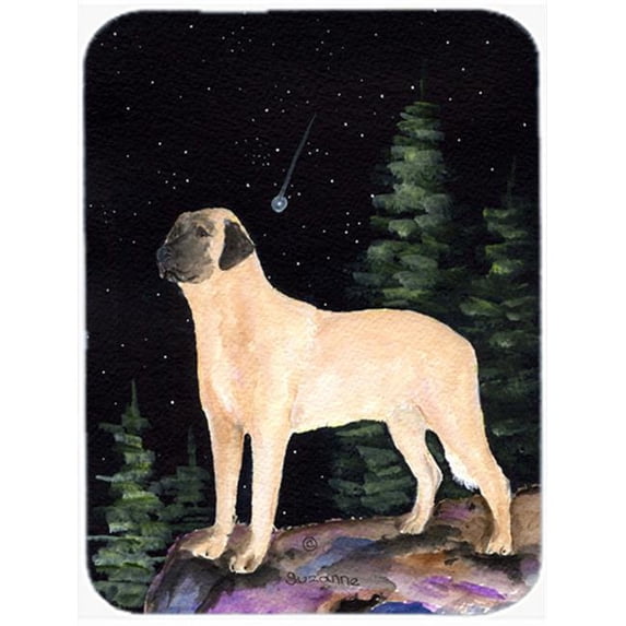 12 x 15 in. Starry Night Anatolian Shepherd Glass Cutting Board, Large