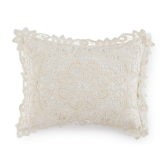 12" x 16" Battenlace Ivory Decorative Premium Bedroom Accent Throw Pillow