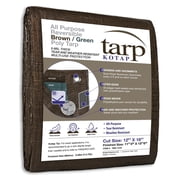 KOTAP 12 x 16 Ft. All-Purpose Protection/Coverage 5-mil Poly Tarp, Reversible, Waterproof, Brown/Green, TBG-1216