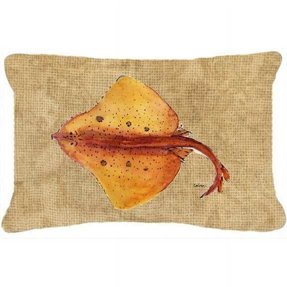 12 x 16 In. Blonde Ray Stingray Indoor & Outdoor Fabric Decorative Pillow