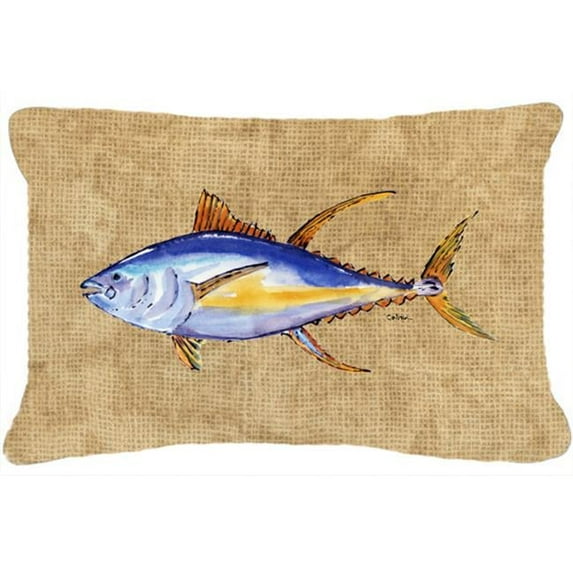 12 x 16 In. Tuna Fish Indoor & Outdoor Fabric Decorative Pillow