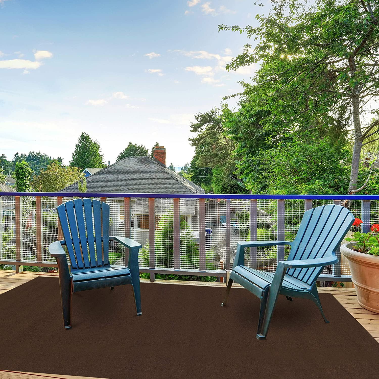 12' x 16' Soft and Durable Ribbed Pattern Indoor/Outdoor Area Rugs ...