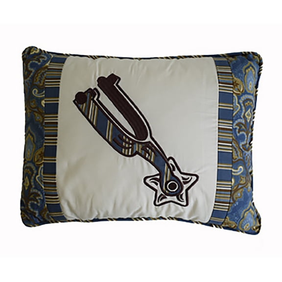 Spur Quilted Pillow, 18" x 18"