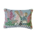 thumbnail image 1 of Summer Children Needlepoint Accent Throw Pillow, 1 of 4