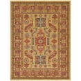 thumbnail image 1 of 12' x 16' Tan Brown and Red Floral Rectangular Area Throw Rug, 1 of 8
