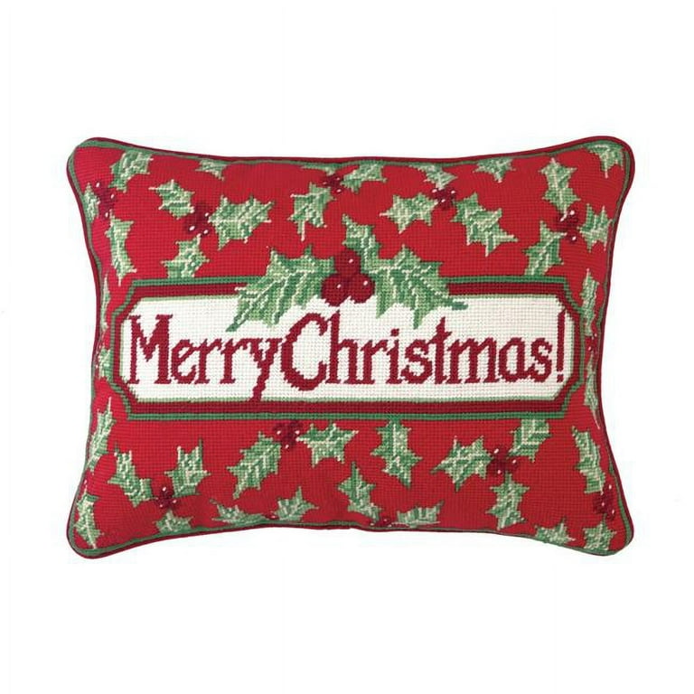 Christmas top needlepoint pillows