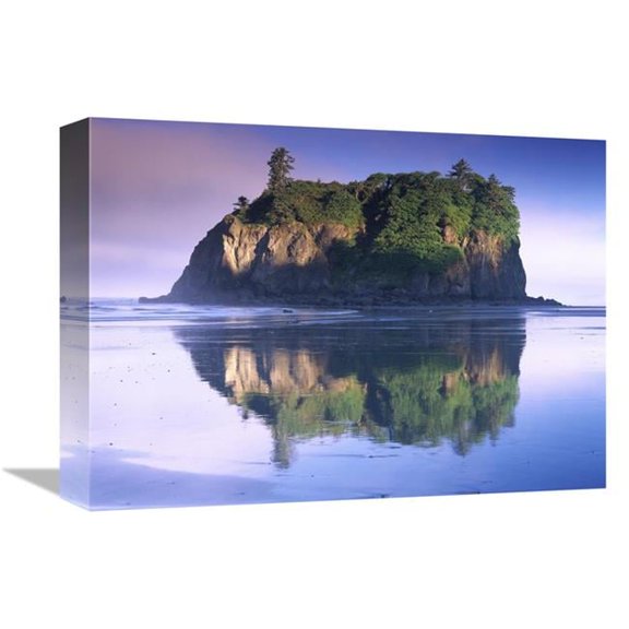 12 x 16 in. Abbey Island Looms Over Ruby Beach, Olympic National Park, Washington Art Print - Tim Fitzharris
