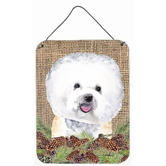 12 x 16 in. Bichon Frise Aluminium Metal Wall Or Door Hanging Prints