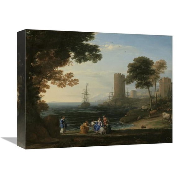 12 x 16 in. Coast View with the Abduction of Europa Art Print - Claude Lorrain