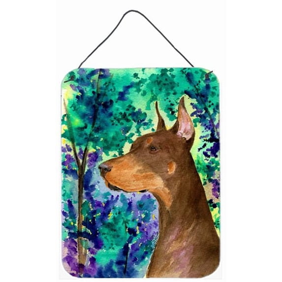 12 x 16 in. Doberman Aluminium Metal Wall Or Door Hanging Prints