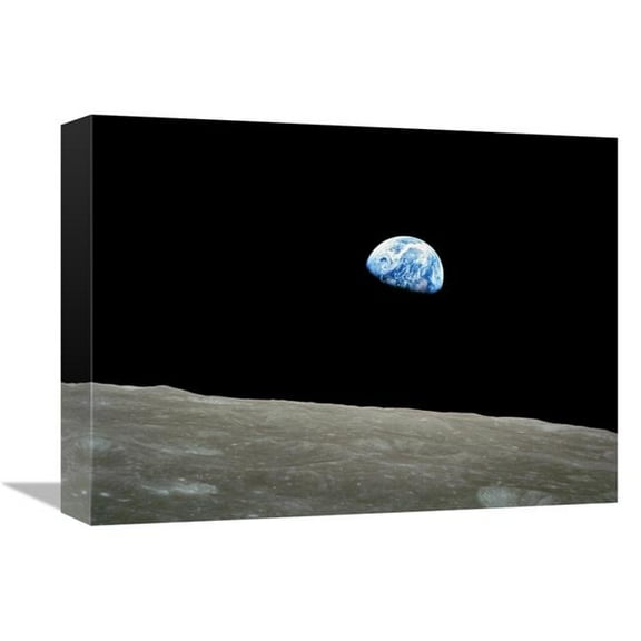 12 x 16 in. Earthrise, Apollo 8, December 24, 1968 Art Print - NASA