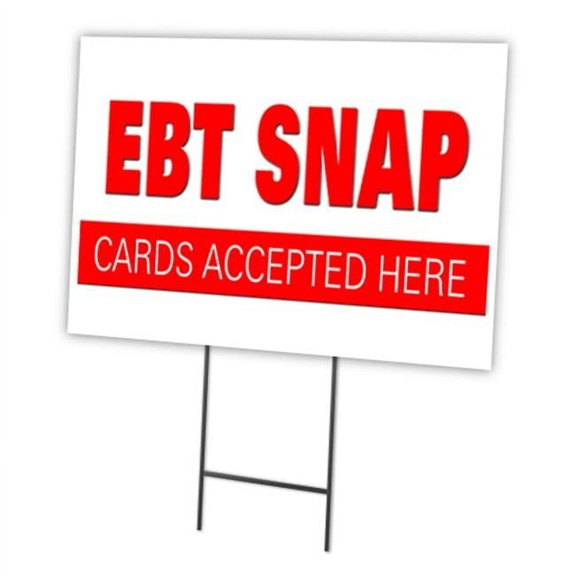 12 x 16 in. Ebt Snap Cards Yard Sign & Stake