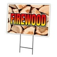 thumbnail image 1 of 12 x 16 in. Firewood Yard Sign & Stake Outdoor Plastic Coroplast Window, 1 of 1