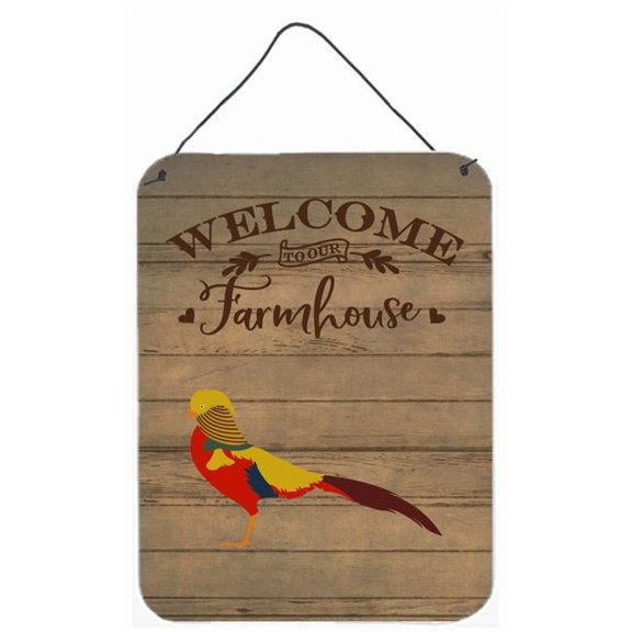12 x 16 in. Golden or Chinese Pheasant Welcome Wall or Door Hanging Prints