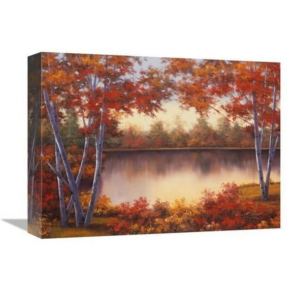 12 x 16 in. Red & Gold Art Print - Diane Romanello