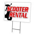 thumbnail image 1 of 12 x 16 in. Scooter Rental Yard Sign & Stake, 1 of 1