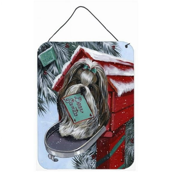 12 x 16 in. Shih Tzu Christmas Letter to Santa Wall or Door Hanging Prints