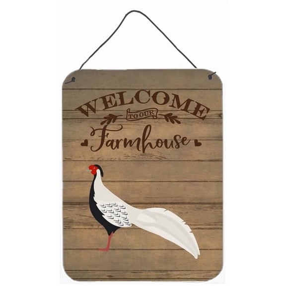 12 x 16 in. Silver Pheasant Welcome Wall or Door Hanging Prints