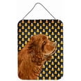 thumbnail image 1 of 12 x 16 in. Sussex Spaniel Candy Corn Halloween Portrait Aluminum Metal Wall & Door Hanging Prints, 1 of 1