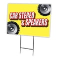 thumbnail image 1 of 12 x 16 in. Yard Sign & Stake - Car Stereo & Speakers, 1 of 1