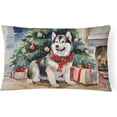 thumbnail image 1 of 12 x 16 x 3 in. Alaskan Malamute Cozy Christmas Throw Pillow, 1 of 1