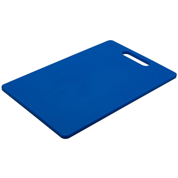 12" x 18" Blue Plastic Cutting Board w/ Handle, Each