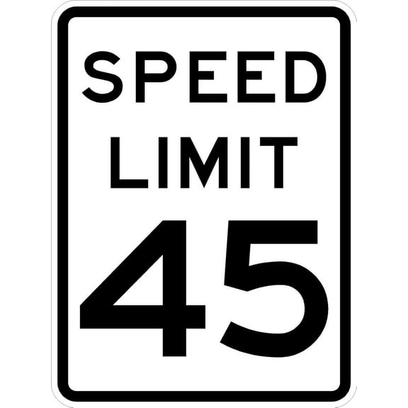 12 x 18 Speed Limit 55 Sign - 3M Engineer Grade Reflective Sheeting - A Real Sign.
