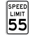 thumbnail image 1 of 12 x 18 Speed Limit 55 Sign - 3M Engineer Grade Reflective Sheeting, 1 of 6