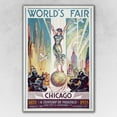 thumbnail image 1 of 12" x 18" Vintage 1933 Chicago Worlds Fair Wall Art, 1 of 4
