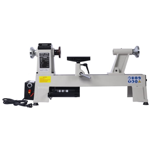 12" x 18" Wood Lathe, Benchtop Wood Lathe Machine 3/4 HP Infinitely Variable Speed 650-3800 RPM for Woodworking, Woodturning