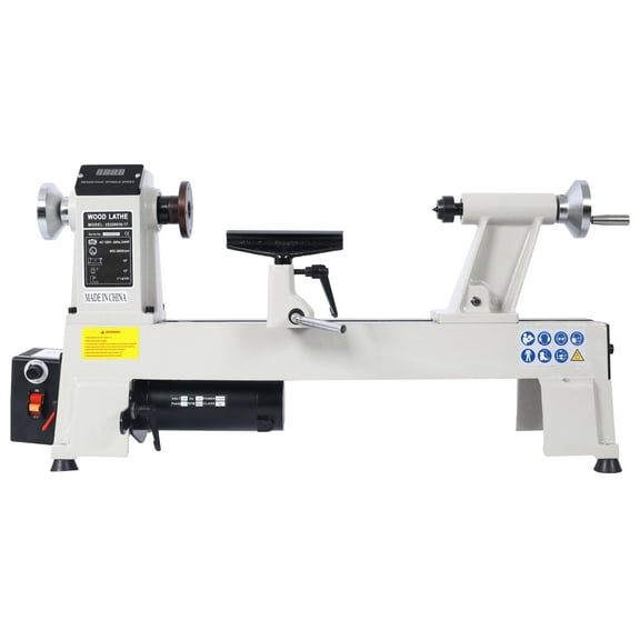 12" x 18" Wood Lathe, Benchtop Wood Lathe Machine 3/4 HP Infinitely Variable Speed 650-3800 RPM for Woodworking, Woodturning