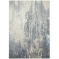 thumbnail image 1 of 12 x 18 ft. Gray Blue & Ivory Abstract Rectangle Area Rug, 1 of 1