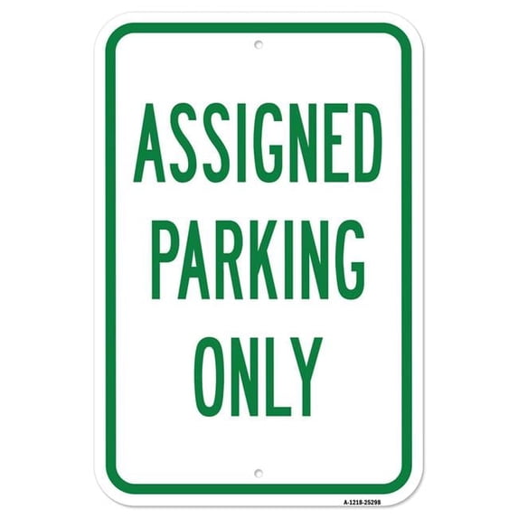 12 x 18 in. Aluminum Sign - Assigned Parking Only - Walmart.com