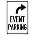 thumbnail image 1 of 12 x 18 in. Aluminum Sign - Event Parking Only with Upper Right Arrow, 1 of 1