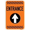 thumbnail image 1 of 12 x 18 in. Aluminum Sign - Flex Post Entrance with Straight Ahead Arrow Decal Only for Flex Paddle, 1 of 1