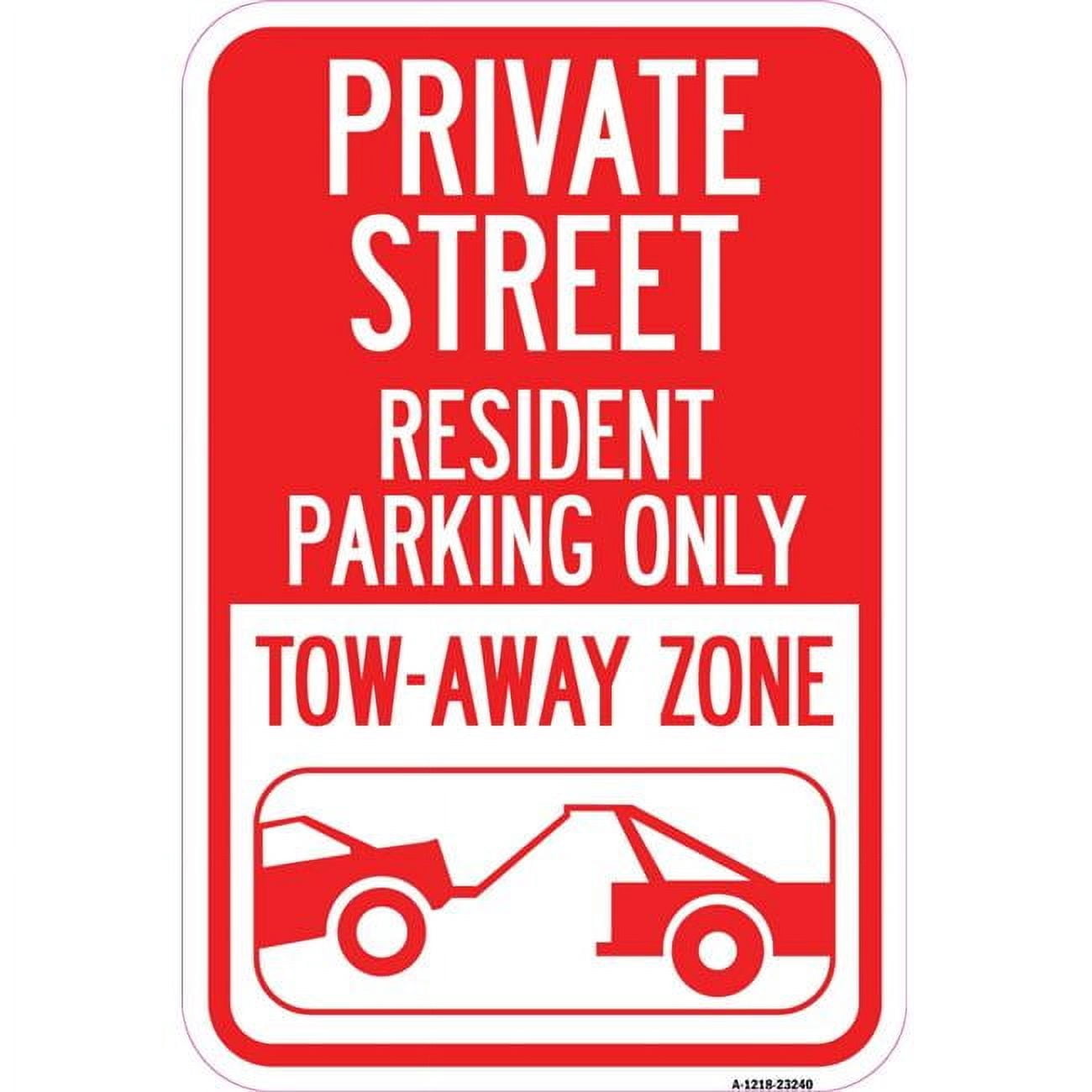 Heavy Duty Metal Parking Sign 12x18 Inch RESERVED RESIDENT PARKING ONLY ...