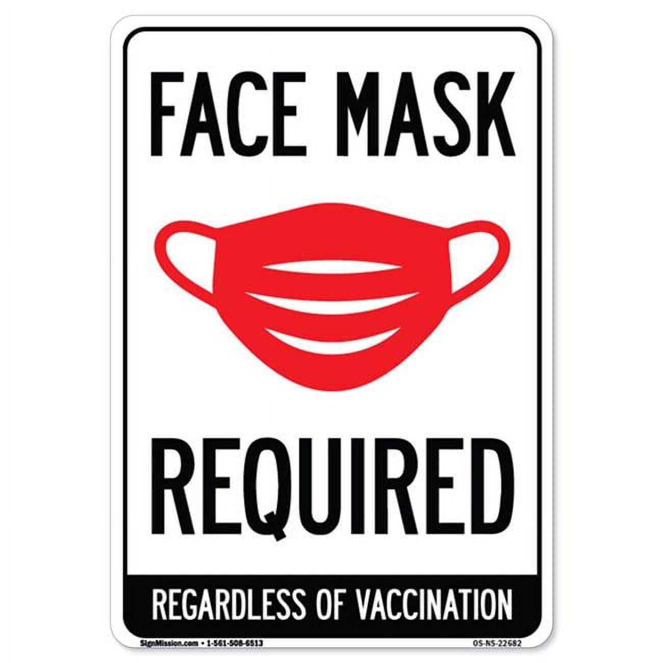 12 x 18 in. Covid19 Notice Sign Face Mask Required