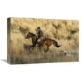 thumbnail image 1 of 12 x 18 in. Cowboy Riding Horse, Followed by Two Dogs, Oregon Art Print - Konrad Wothe, 1 of 1