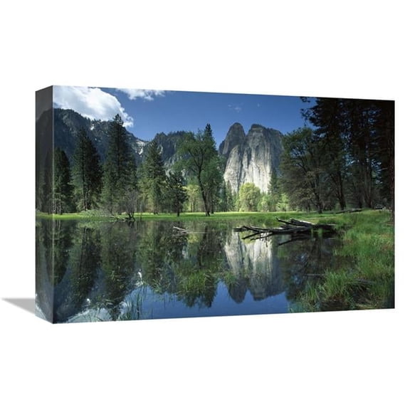 12 x 18 in. Granite Reflecting in Pool, Yosemite National Park, California Art Print - Tim Fitzharris