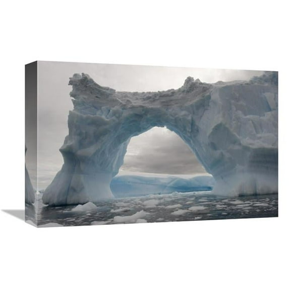 12 x 18 in. Iceberg with A Natural Arch, Antarctic Peninsula, Antarctica Art Print - Flip Nicklin