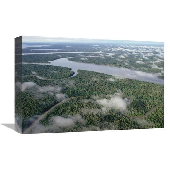 12 x 18 in. Kikori River & Runs Through Rainforest, Kikori Delta, Papua New Guinea Art Print - Gerry Ellis